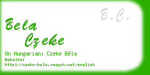 bela czeke business card