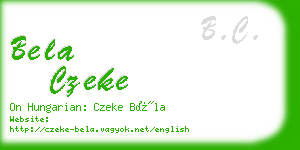 bela czeke business card